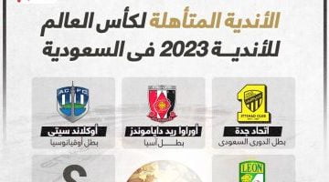 رياضة – كأس العالم للأندية 2023 ينتظر بطلى أفريقيا وأمريكا الجنوبية.. إنفوجراف