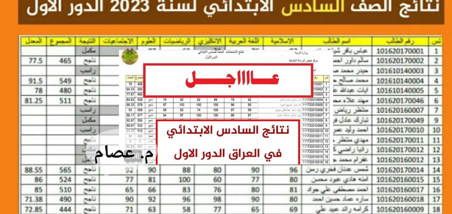 نتائج السادس الابتدائي 2023 نينوى وديالى والرصافة وجميع المحافظات – البوكس نيوز