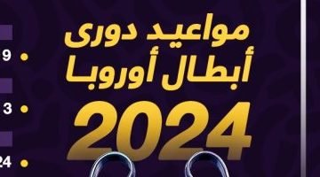 رياضة – مواعيد لا تفوتك بدوري أبطال أوروبا 2024.. إنفو جراف