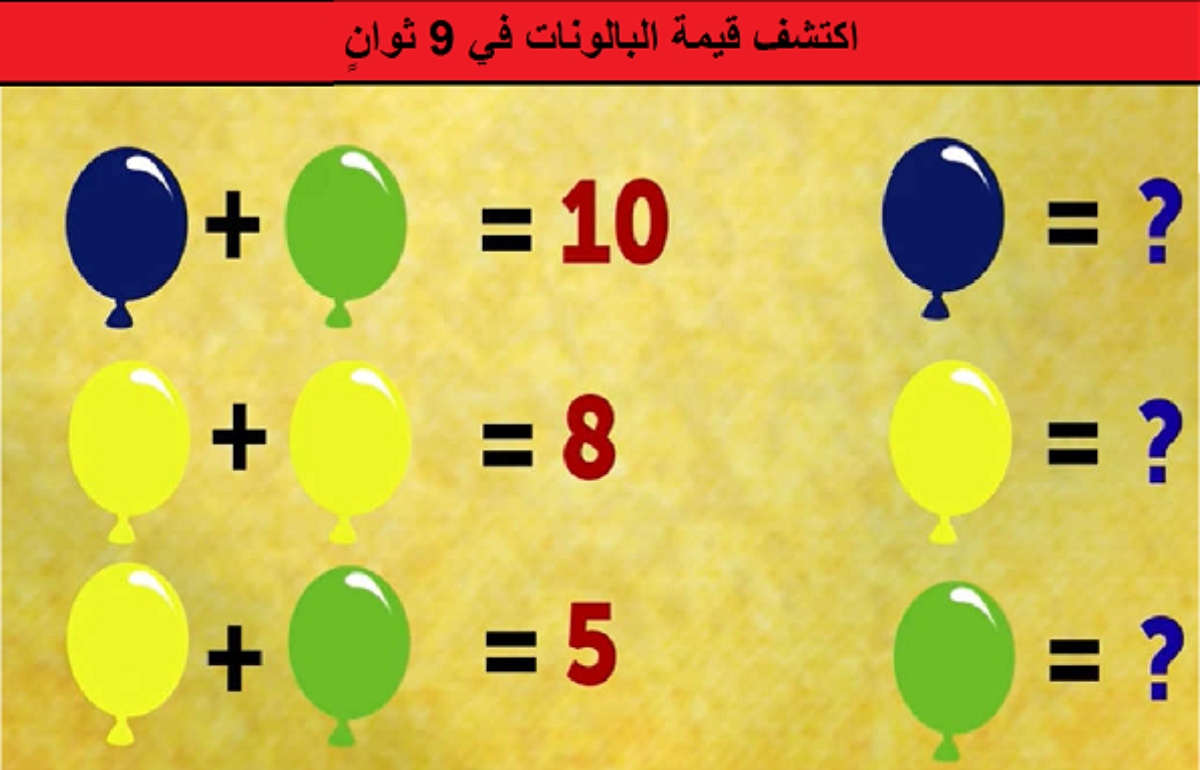 الان – اكتشف قيمة البالونات في 9 ثوانٍ – البوكس نيوز