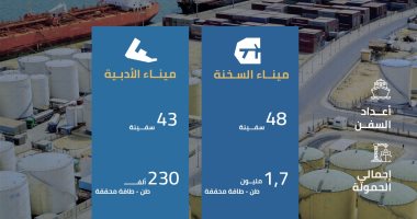 اقتصاد – تعرف على حركة السفن والتداول بموانئ المنطقة الاقتصادية لقناة السويس.. إنفوجراف – البوكس نيوز