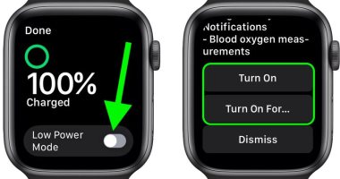 تكنولوجيا  – خطوات.. كيفية تمكين وضع الطاقة المنخفضة Low Power Mode على ساعة أبل