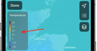 تكنولوجيا  – ماذا تعنى الأشرطة الملونة فى تطبيق الطقس على iPhone؟