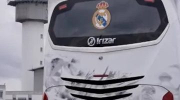 رياضة – حافلة ريال مدريد تتعرض لحادث قبل مواجهة لايبزيج فى دورى أبطال أوروبا