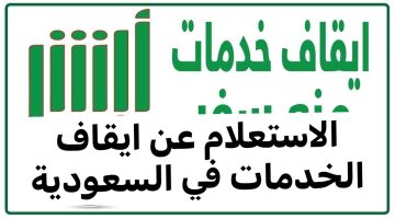 استعلام عن إيقاف خدمات برقم الهوية 1445 في المملكة العربية السعودية