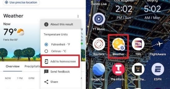 تكنولوجيا  – تحديث جديد لـGoogle Weather يوفر تحسين توقعات الطقس لـ10 أيام مقبلة