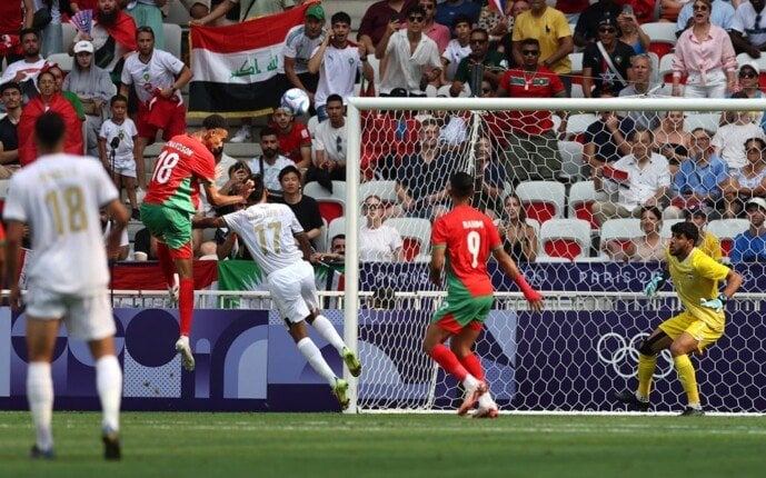 أهداف مباراة المغرب والعراق اليوم في أولمبياد باريس 2024 والملخص «فيديو»