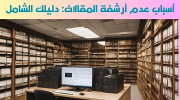 أسباب عدم أرشفة المقالات: دليلك الشامل