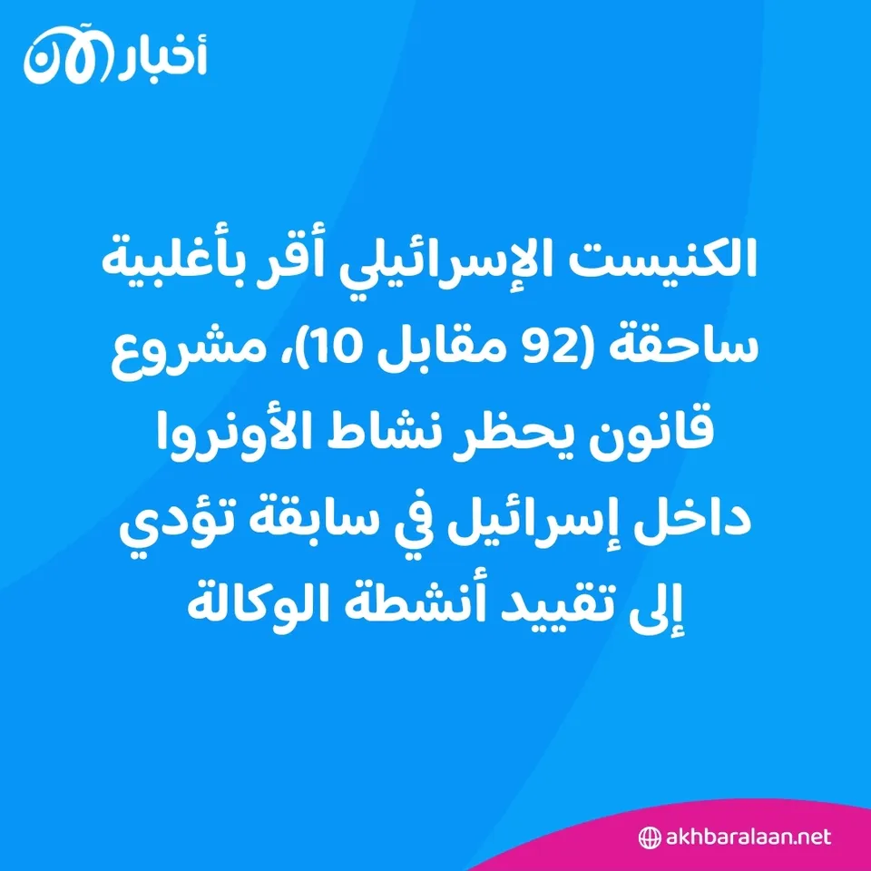 في خطوة جديدة نحو التجويع.. إسرائيل تحظر عمل الأونروا والدول تدين