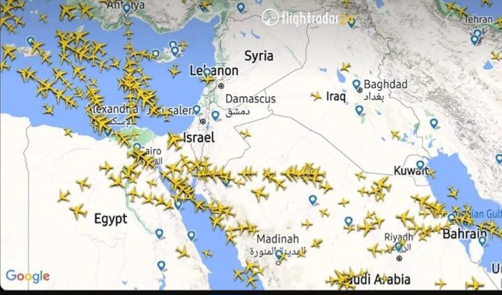 حركة الطيران في الشرق الأوسط تتأثر بالصواريخ الايرانية