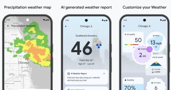 تكنولوجيا  – تعرف على تطبيق الطقس المدعوم بالذكاء الاصطناعى من جوجل